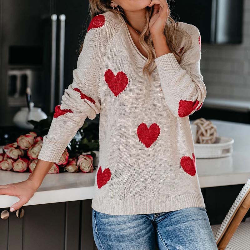 Drune | Strickpullover mit Herzmuster Design