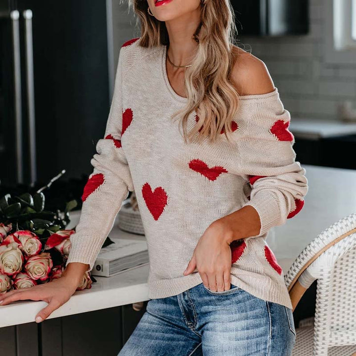Drune | Strickpullover mit Herzmuster Design