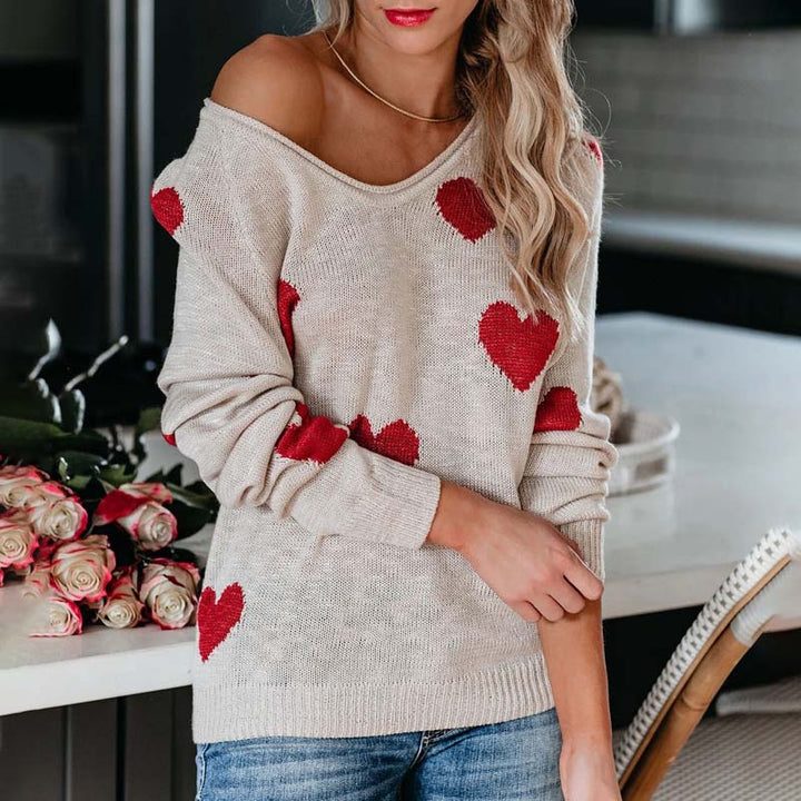 Drune | Strickpullover mit Herzmuster Design