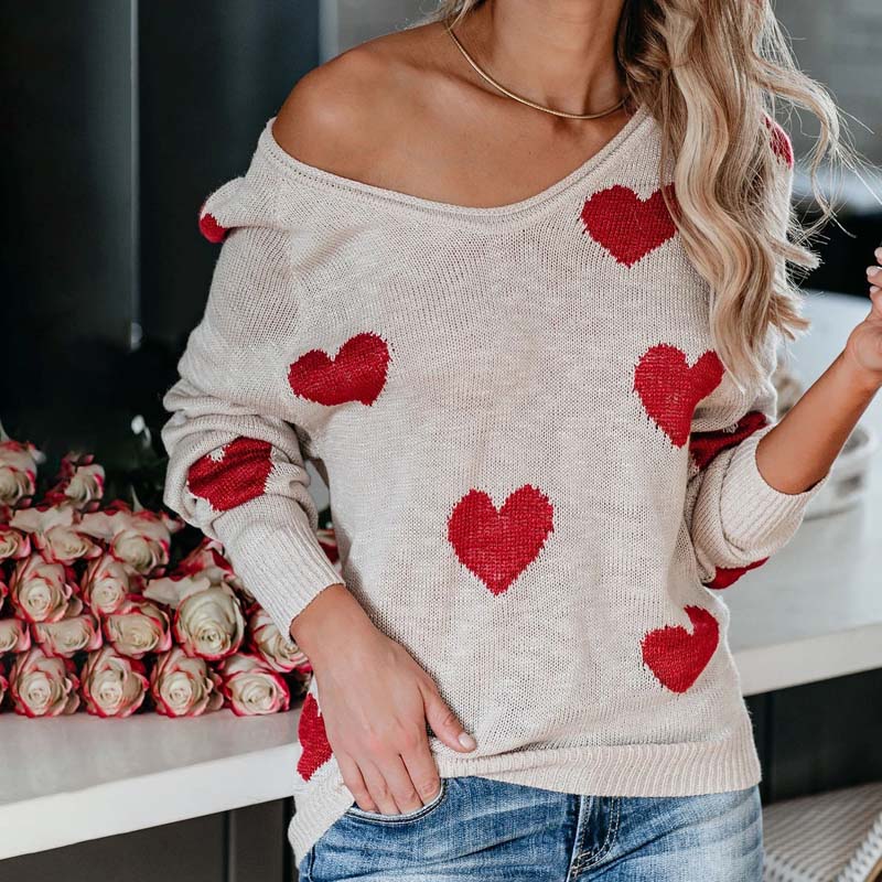 Drune | Strickpullover mit Herzmuster Design