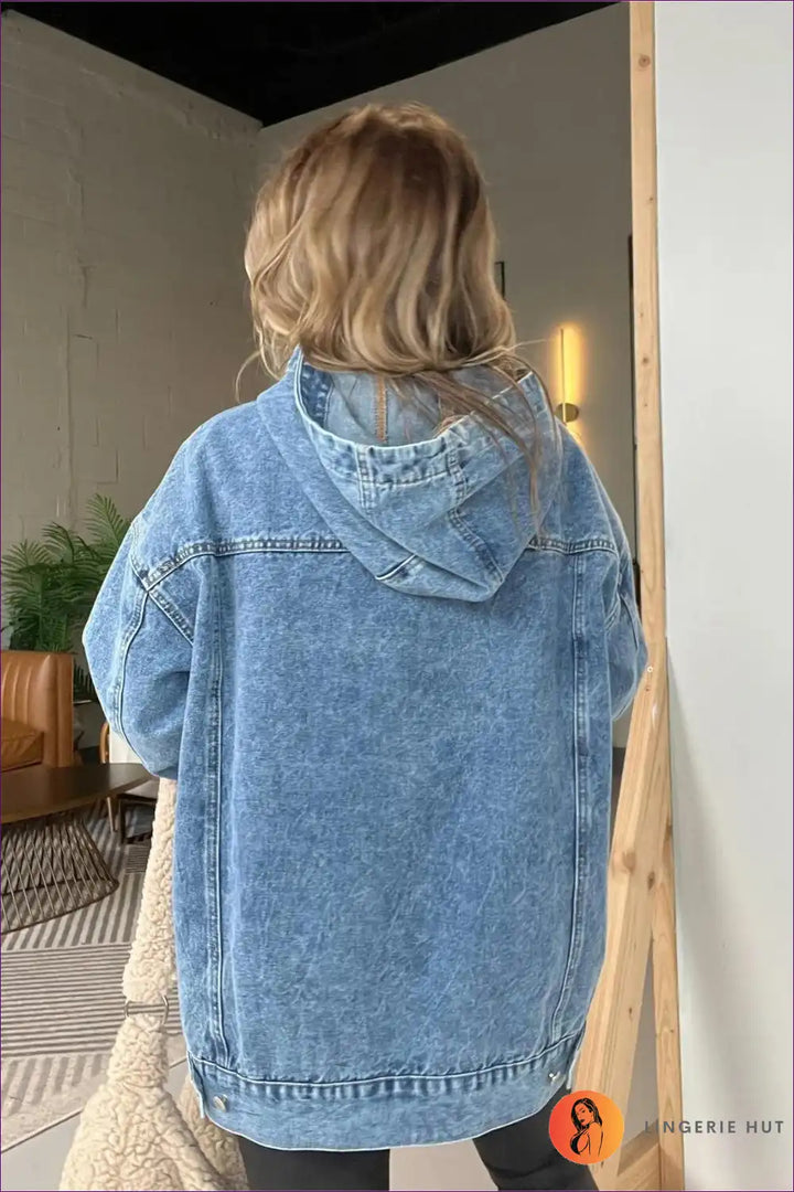 Drune | Schickes Casual Denim Hoodie – Mühelos Cool