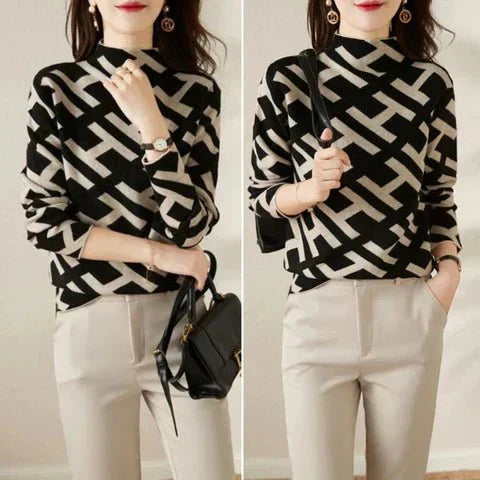 Drune | Eleganter Geometrischer Pullover