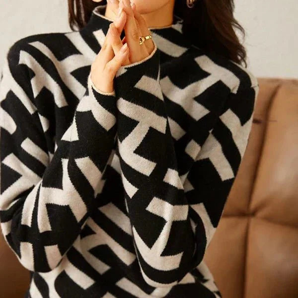 Drune | Eleganter Geometrischer Pullover