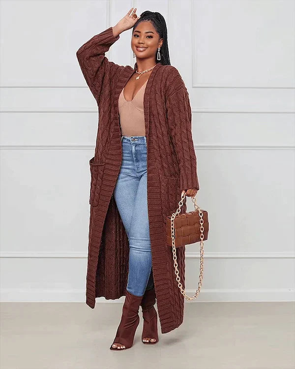 Drune Cardigan | Stilvolle, trendige übergroße gestrickte Weste für Damen