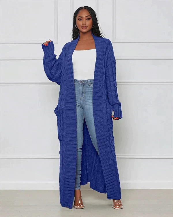 Drune | Lässiger Langer Cardigan mit V-Ausschnitt