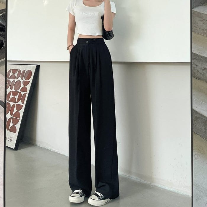 Drune – Damen-Hose aus Seide mit weitem Bein – leicht, atmungsaktiv, knitterfrei, bequem und aus hochwertigem Stoff