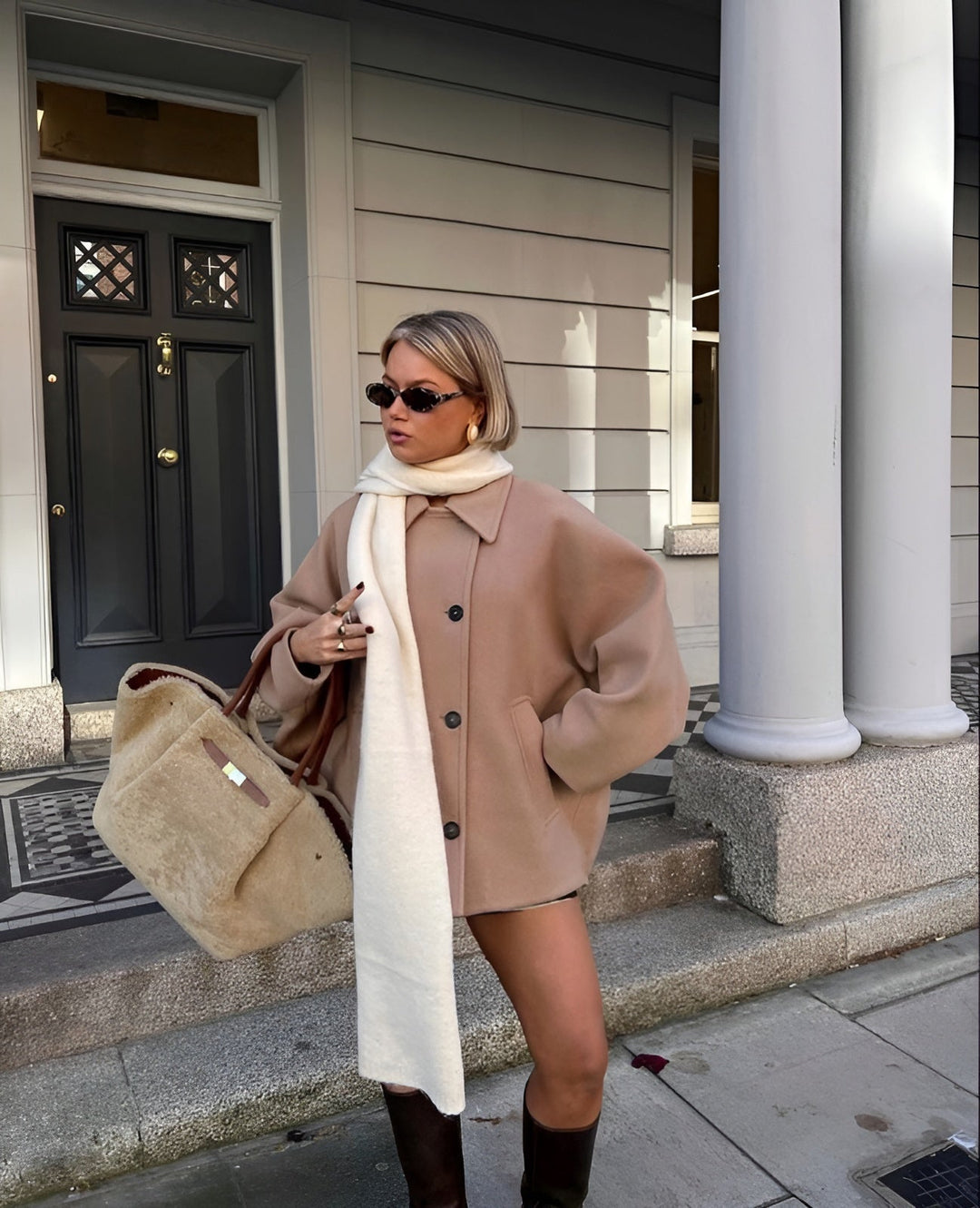Drune | Trendy Übergröße Wollmantel