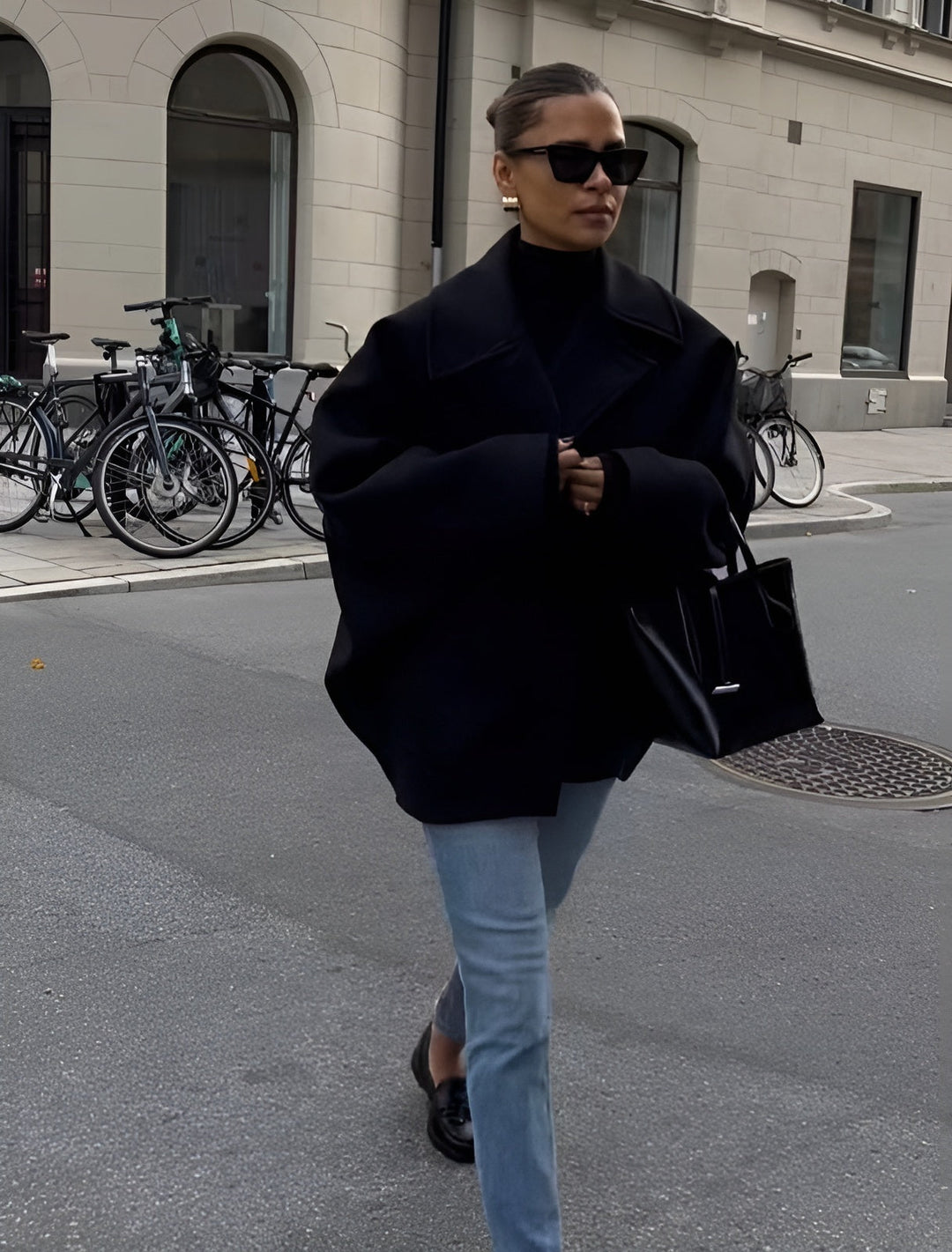 Drune | Trendy Übergröße Wollmantel