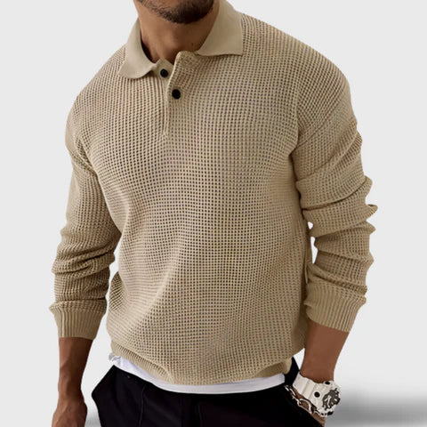 Drune | stilvoller gestrickter Polopullover für Männer