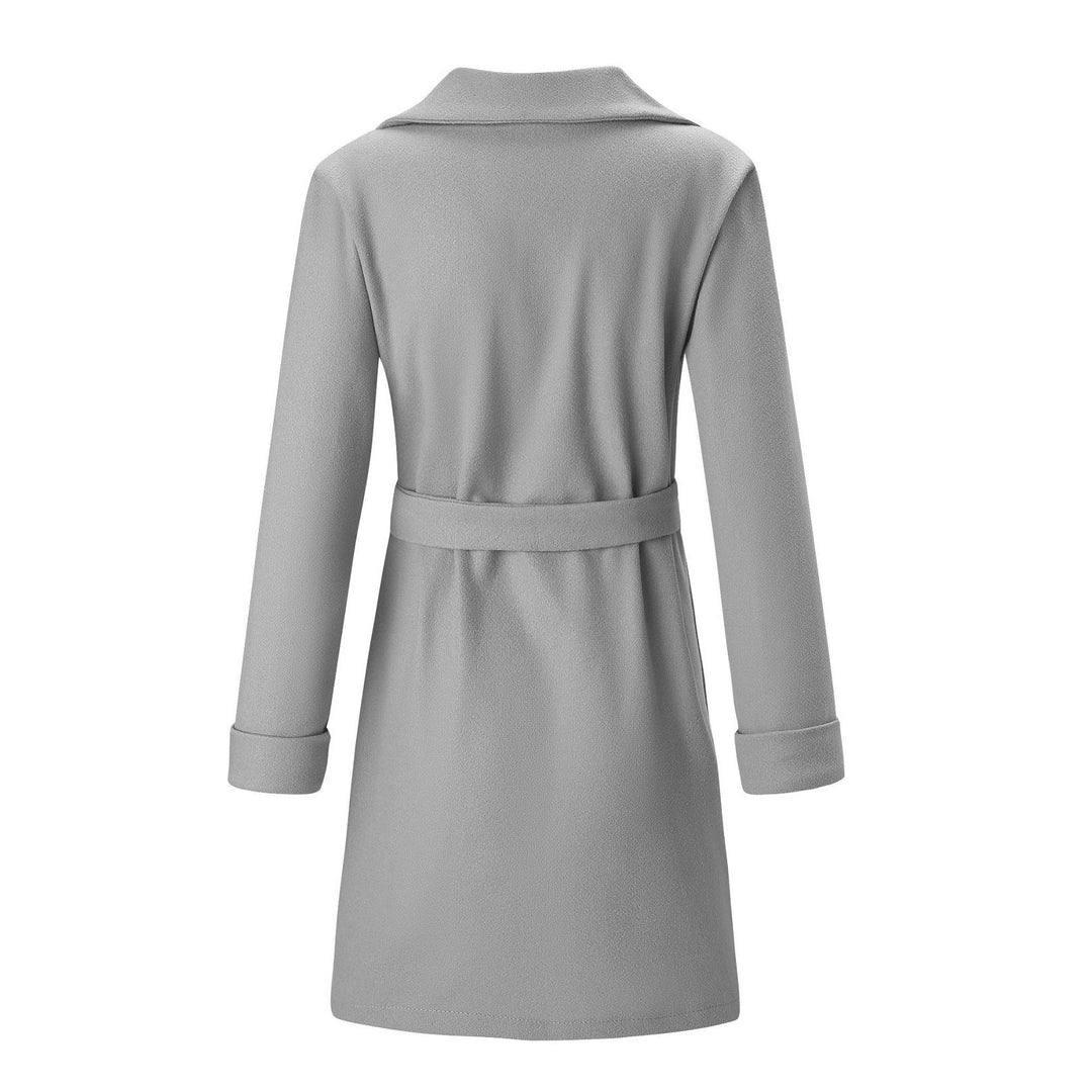 Drune | Langer Doppelreiher-Woll-Look-Mantel für Frauen
