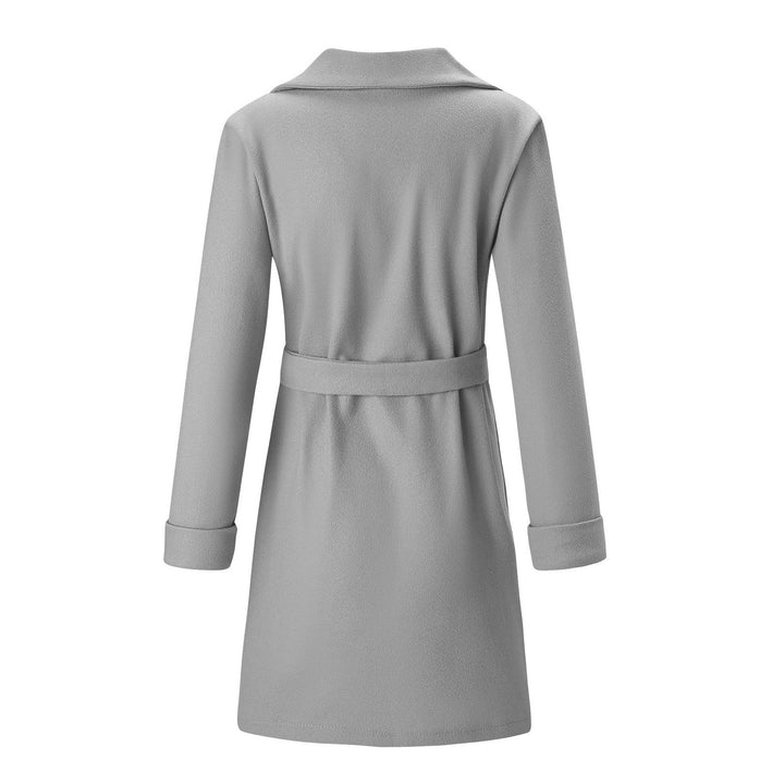 Drune | Langer Doppelreiher-Woll-Look-Mantel für Frauen