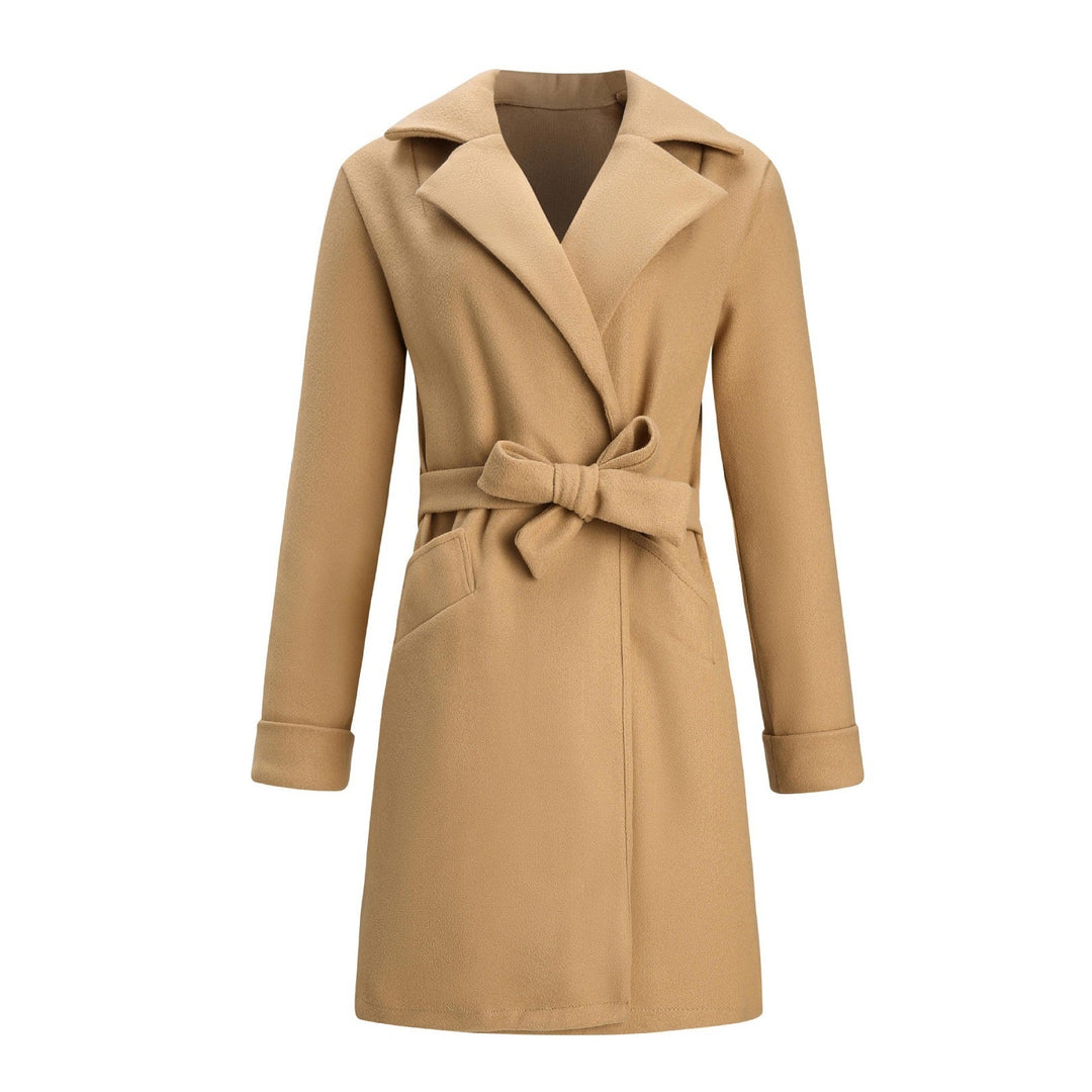 Drune | Langer Doppelreiher-Woll-Look-Mantel für Frauen