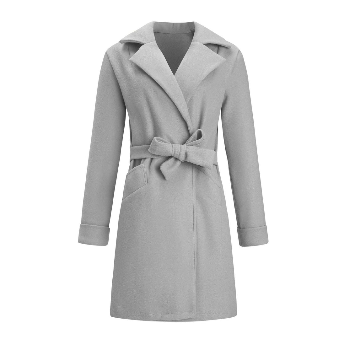 Drune | Langer Doppelreiher-Woll-Look-Mantel für Frauen