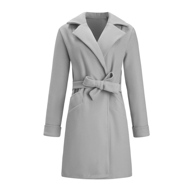 Drune | Langer Doppelreiher-Woll-Look-Mantel für Frauen