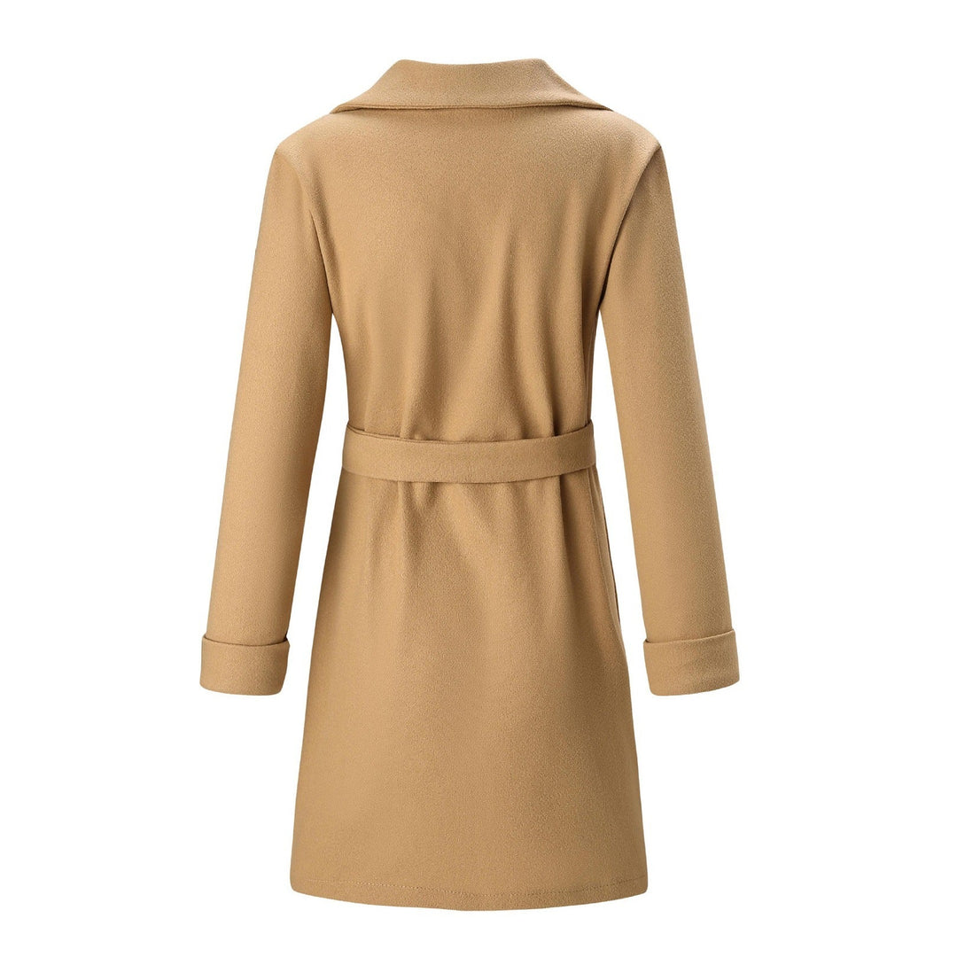 Drune | Langer Doppelreiher-Woll-Look-Mantel für Frauen
