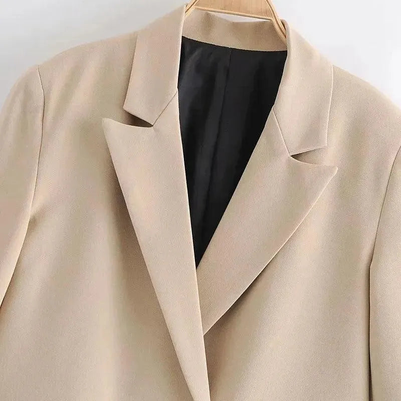 Drune | Lockere Blazer Damen - Freizeit - Unifarben