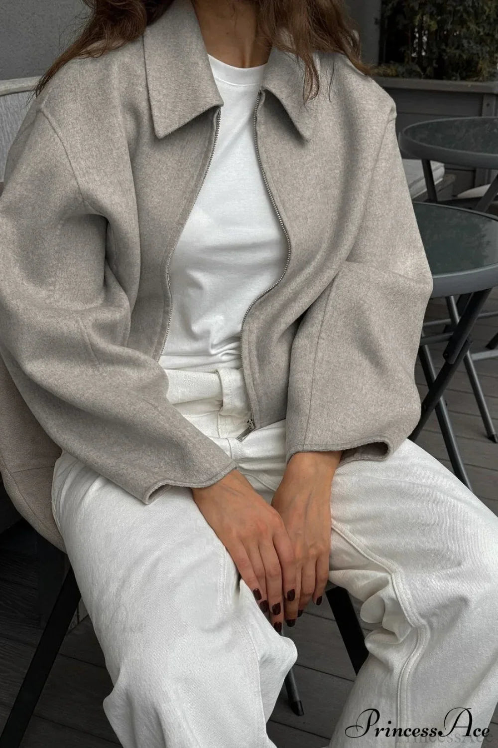 Drune | Passform Braune Wolljacke