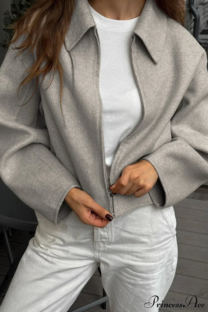 Drune | Passform Braune Wolljacke