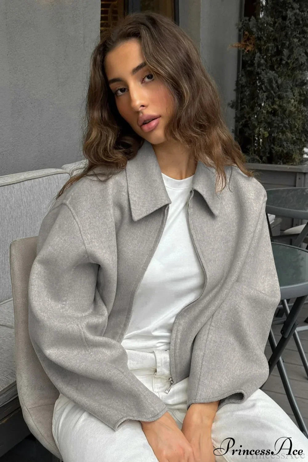 Drune | Passform Braune Wolljacke
