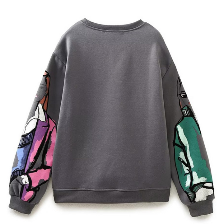 Drune | Loose-Fit Wolle-Druckpullover