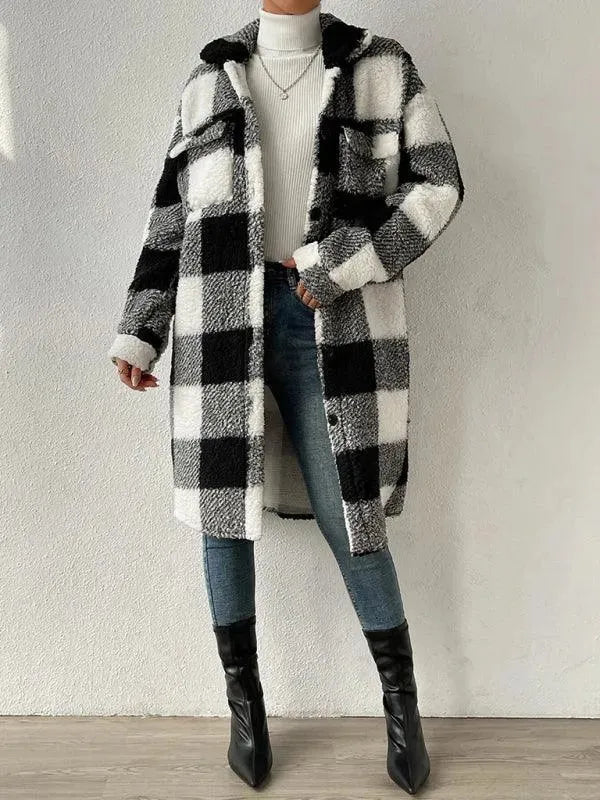 Drune | Lockere Karierte Damen Winterhemd