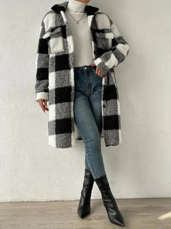 Drune | Lockere Karierte Damen Winterhemd