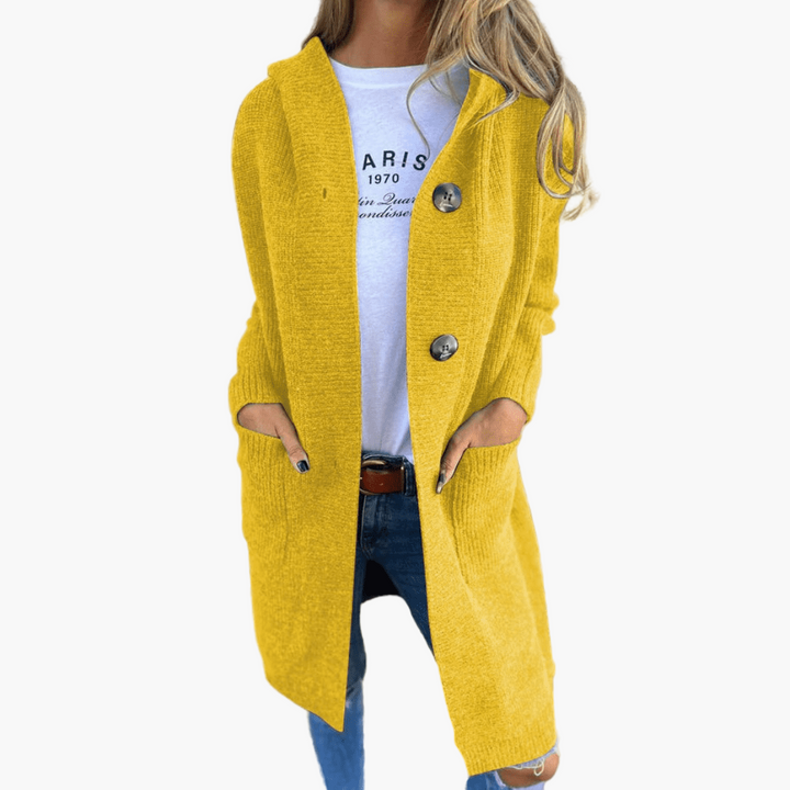 Drune | Strickjacke Lang - Modischer Alltags-Cardigan für Büro und Freizeit