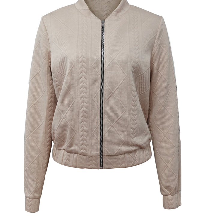 Drune | Lässige Bomberjacke mit einfarbigem Textur