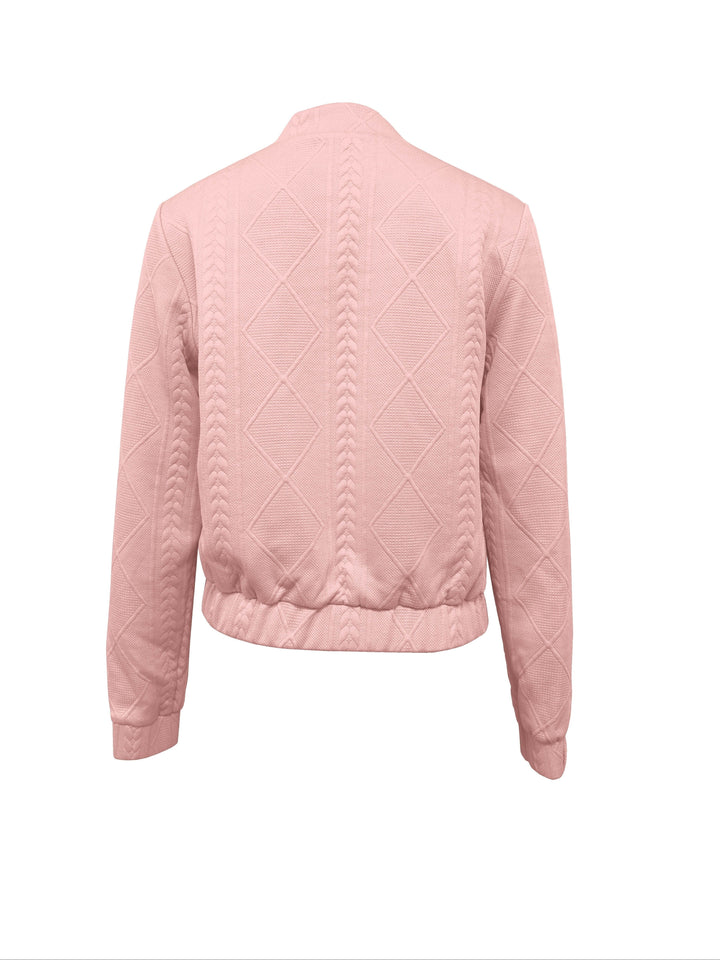 Drune | Lässige Bomberjacke mit einfarbigem Textur