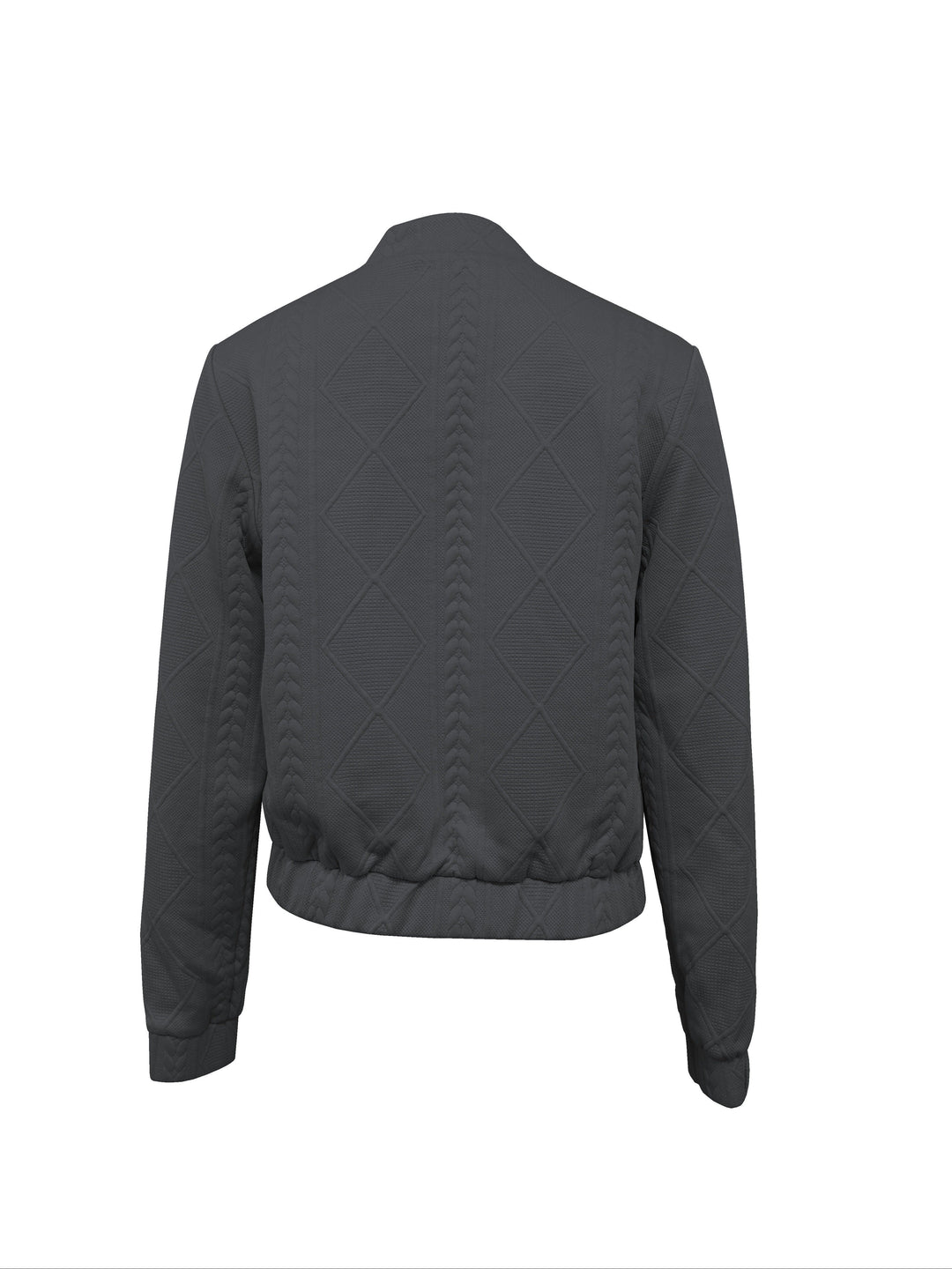 Drune | Lässige Bomberjacke mit einfarbigem Textur
