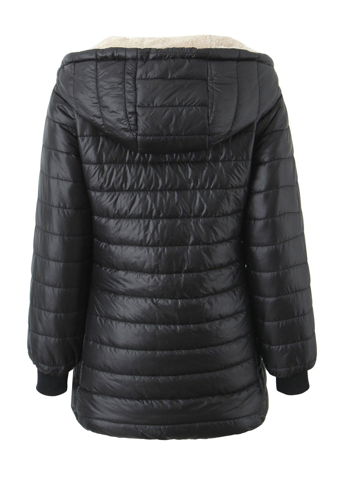 Drune | Gefütterte Damen Kapuzenjacke in einfarbigem Design