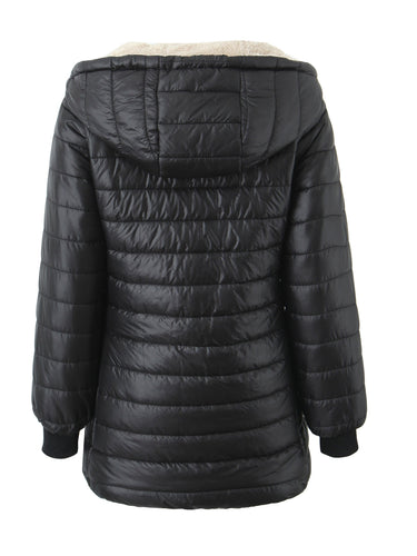 Drune | Gefütterte Damen Kapuzenjacke in einfarbigem Design