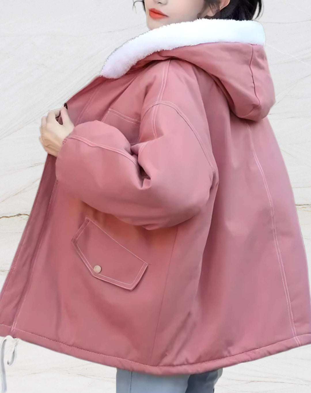 Drune | Damenjacke mit Fleece-Futter und Kapuze