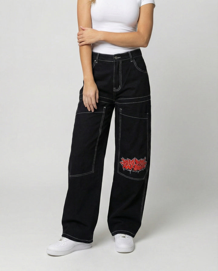 Denim Baggy Jeans mit Weiter Passform & Lässigem Stil | Drune