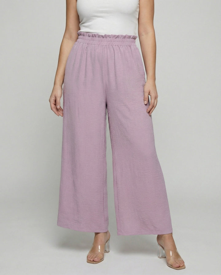 Damen Culotte-Hosen mit weitem Bein und elastischem Bund Drune