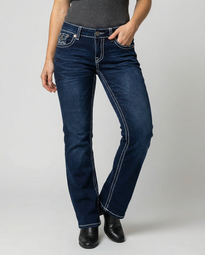 Bootcut Jeans Dame | Smigrende Stretch | Drune