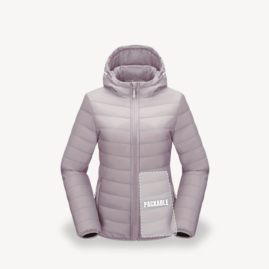 Drune | Damen Packable Puffer Jacke mit Kapuze