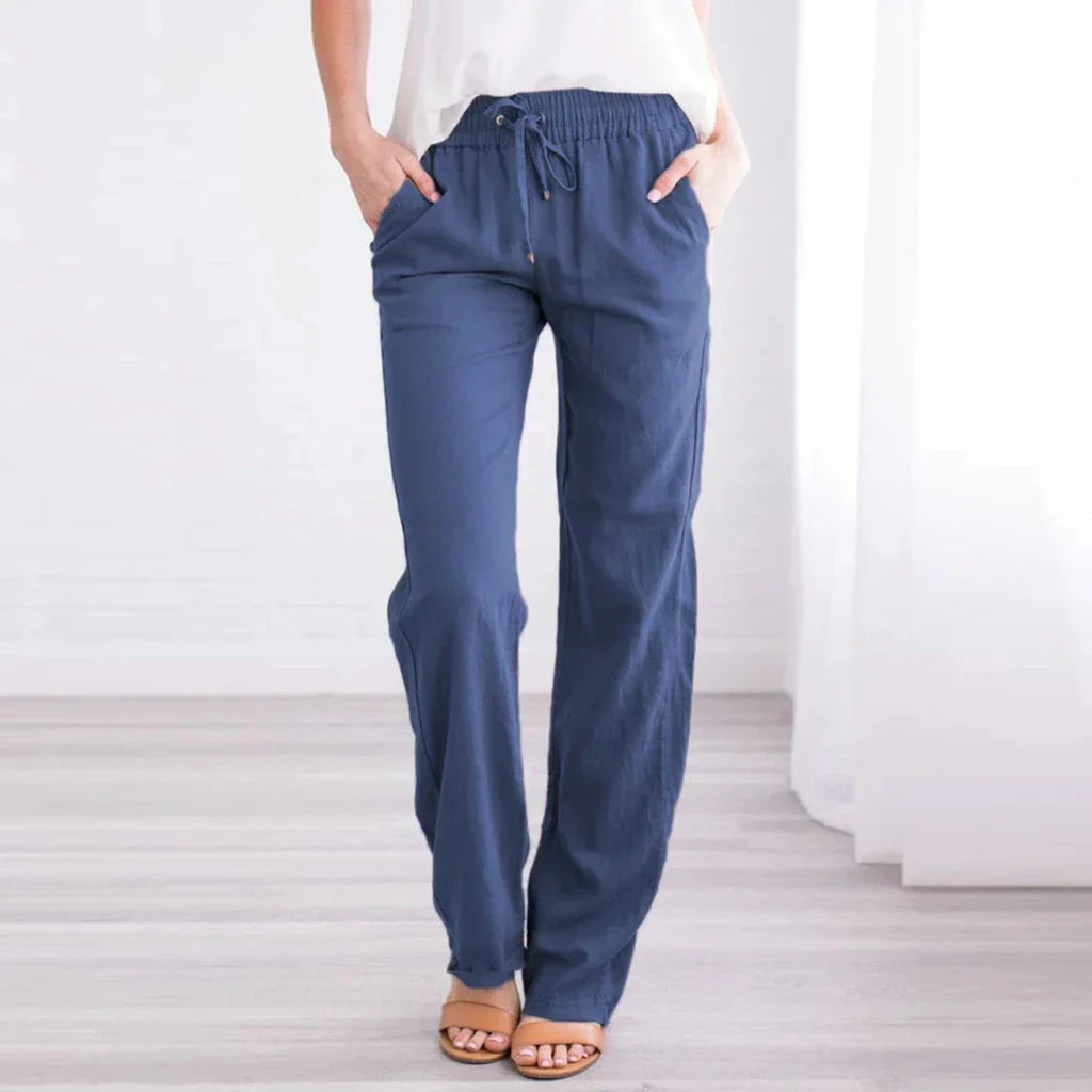 Drune | Luftige Baumwoll Leinen Hose Für Damen