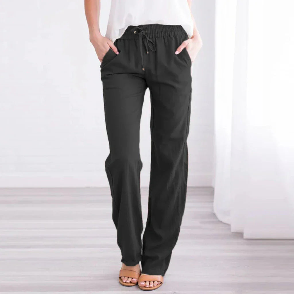 Drune | Luftige Baumwoll Leinen Hose Für Damen