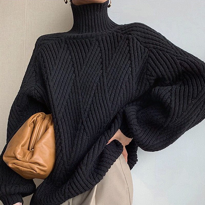 Drune | Comér - Schwarzer Rollkragenpullover