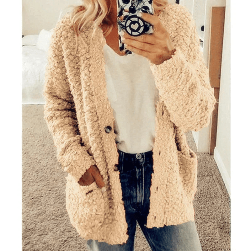 Drune | Weicher Strickjacke Warmer Damenpullover Flauschiges Design