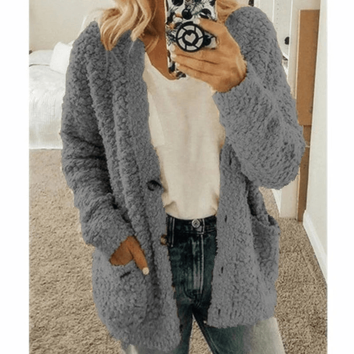Drune | Weicher Strickjacke Warmer Damenpullover Flauschiges Design