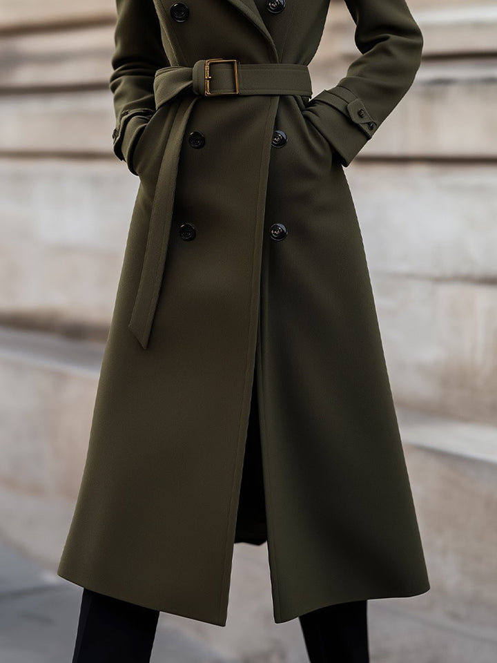 Drune | Damen Doppelt Breasted Lange Mantel