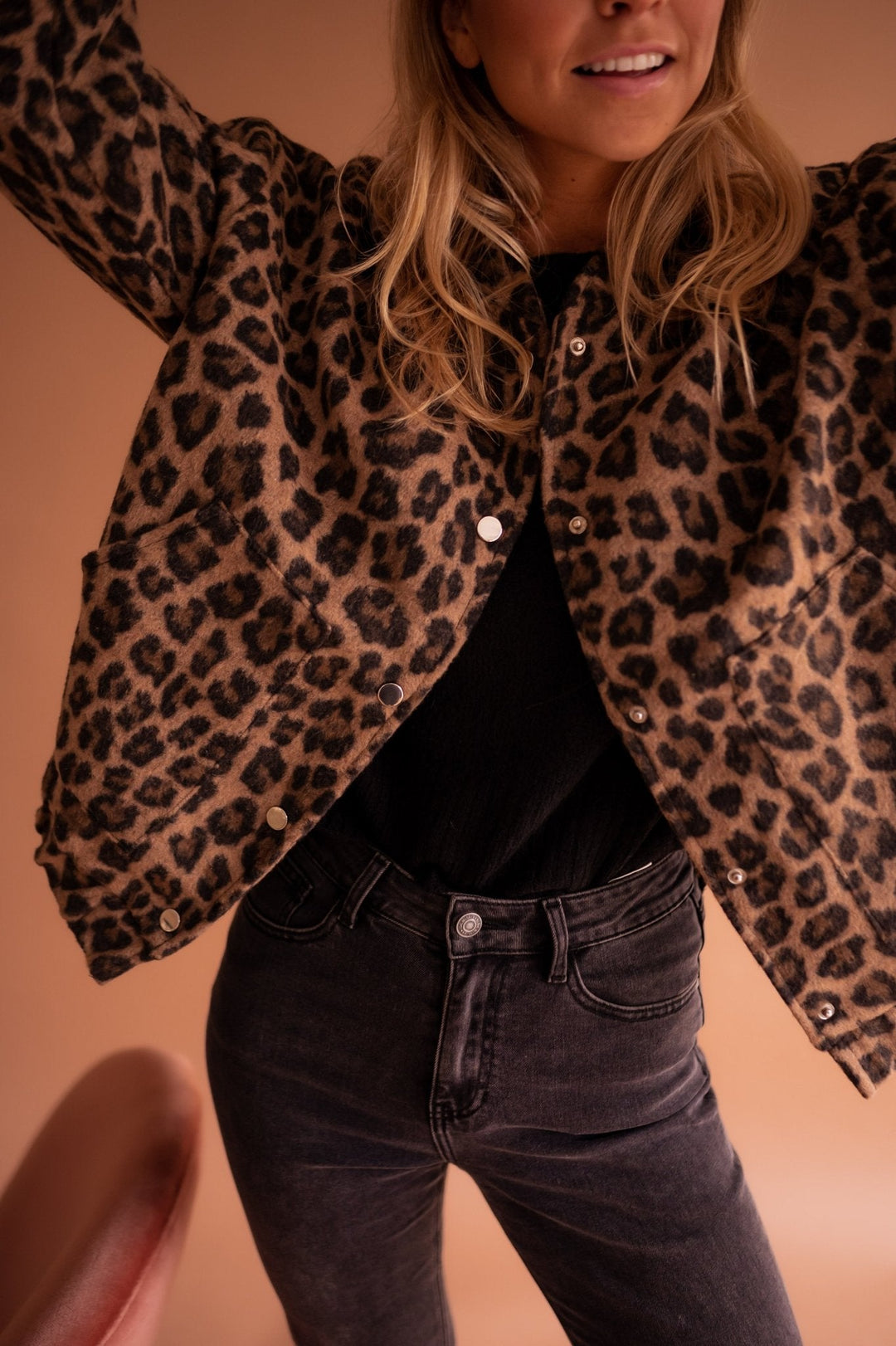 Drune | Oversized und stylische Leopardenfell-Effektjacke