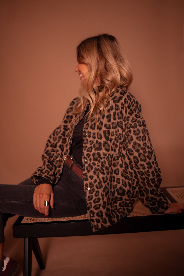Drune | Oversized und stylische Leopardenfell-Effektjacke