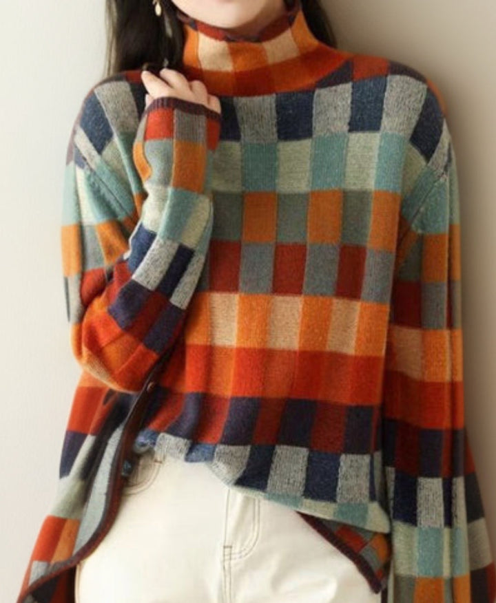 Drune | Luxuriöser Karierter Damenpullover