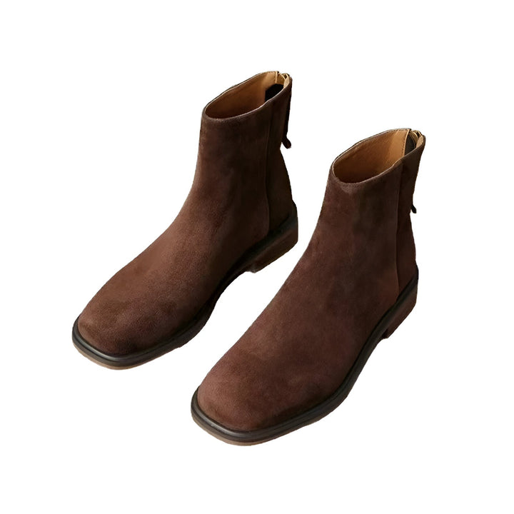 Drune | Elegante Retro Braun Ankle Boots