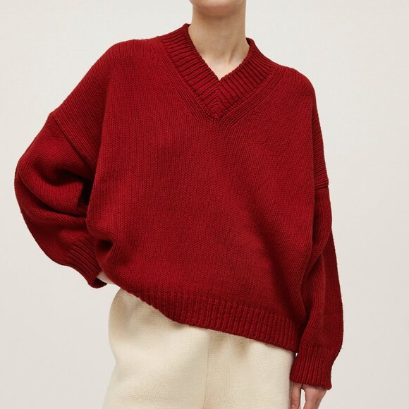 Drune | Lässiger V-Ausschnitt Pullover für Frauen