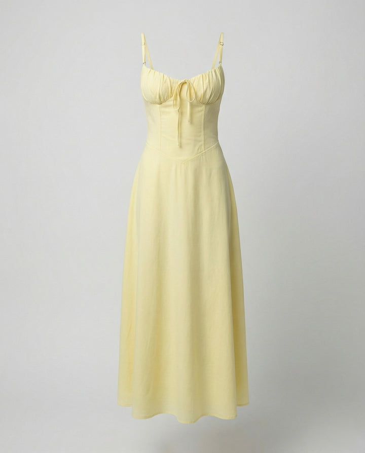 Elegantes Damen-Maxi-Kleid mit Spaghettiträgern für festliche Anlässe | Drune