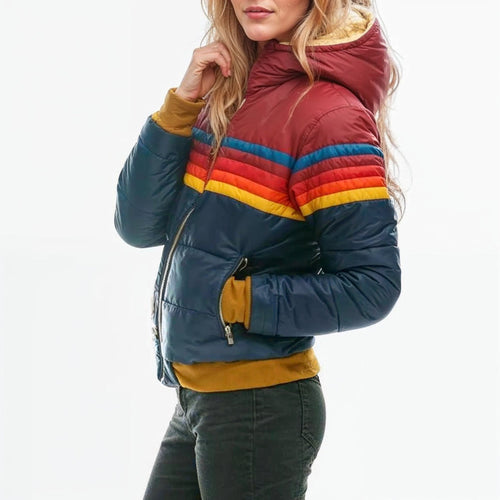 Drune | Farbblock Pufferjacke - Leichte Isolierung - Vintage-Stil - Herbst- und Frühlingsschichtung